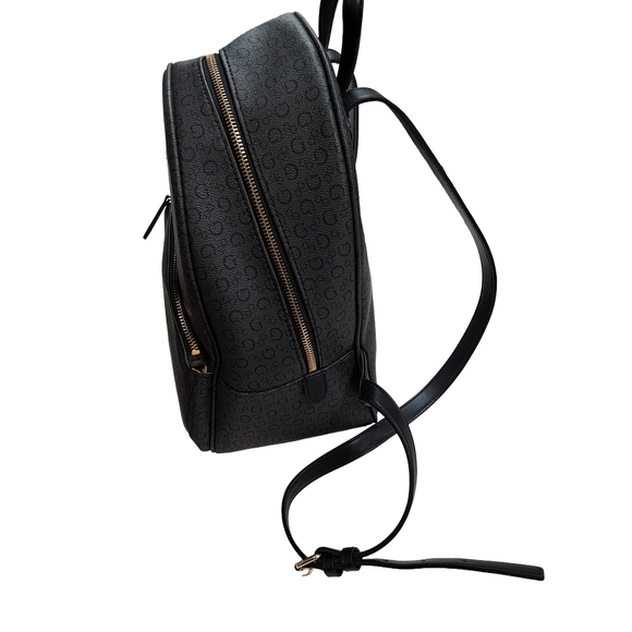 Guess Charcoal/Brown Monogram Backpack Adjustable Shoukder Straps - Picture 4 of 11